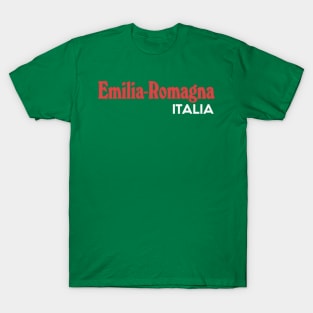 Emilia-Romagna Italia / Retro Italian Region Typography Design T-Shirt